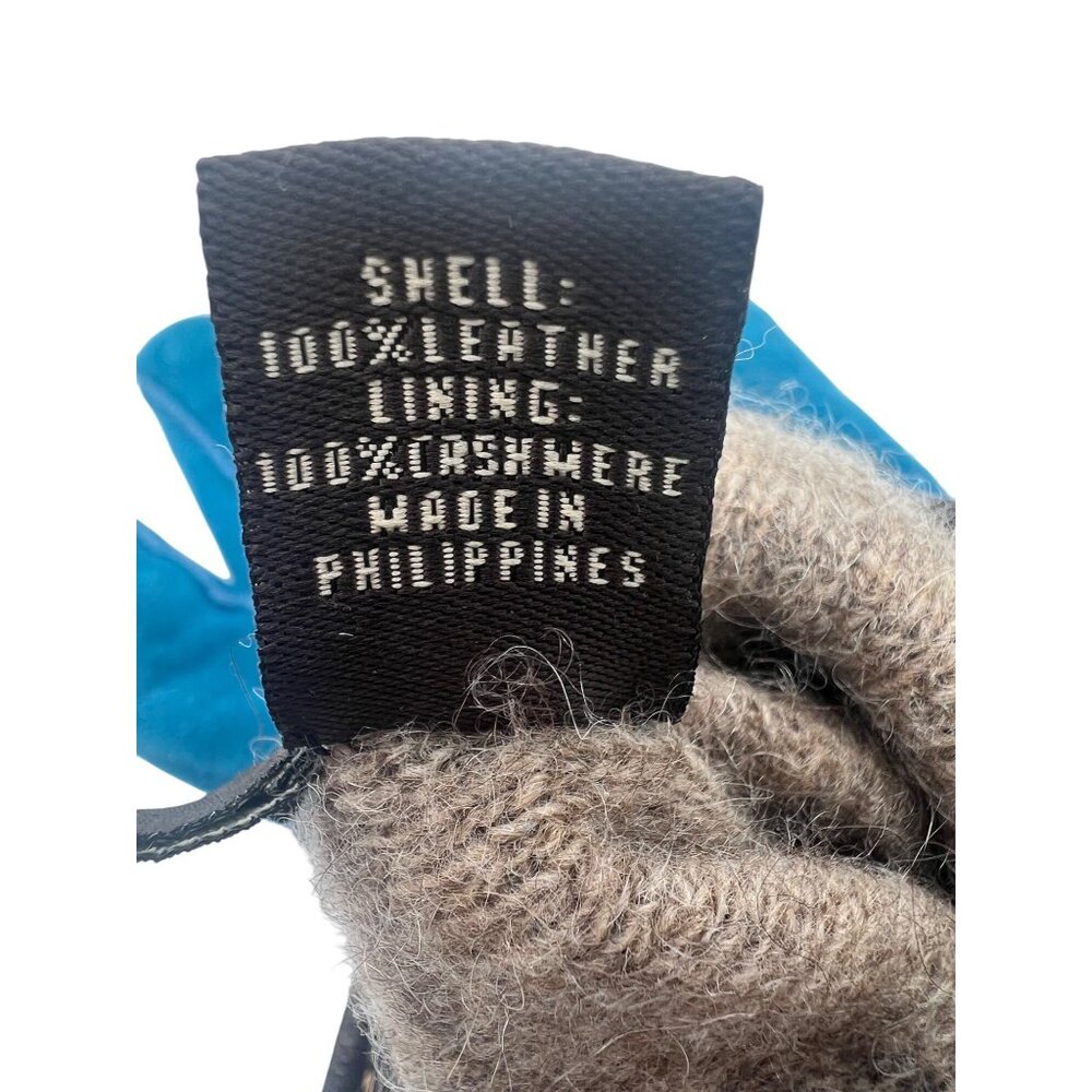 Coach Womens Size 7 Blue Suede Leather Gloves With Cashmere Lining - Picture 6 of 7